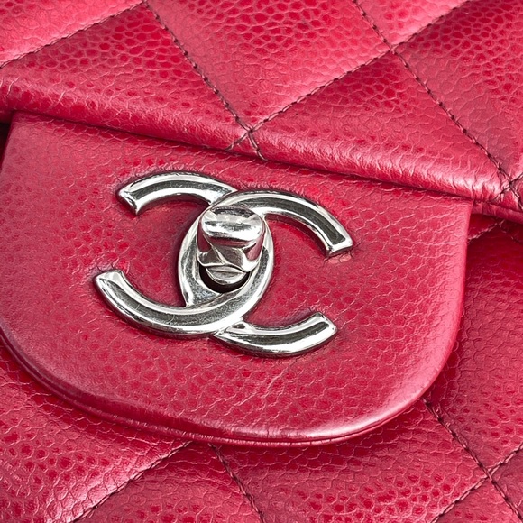 Chanel Caviar Red Jumbo SHW - Picture 7 of 11